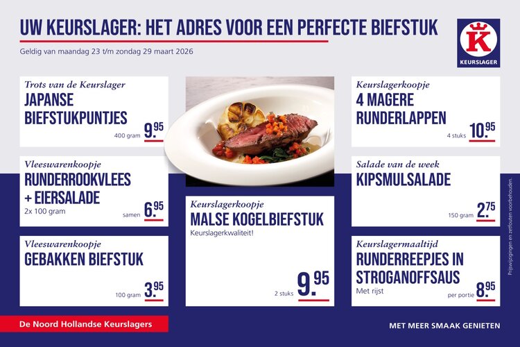 Weekaanbieding bij Keurslager Wit en Wit
