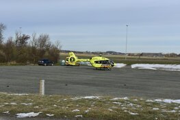 Boot naar Texel eruit door laag water. Patiënt vervoert met helikopter