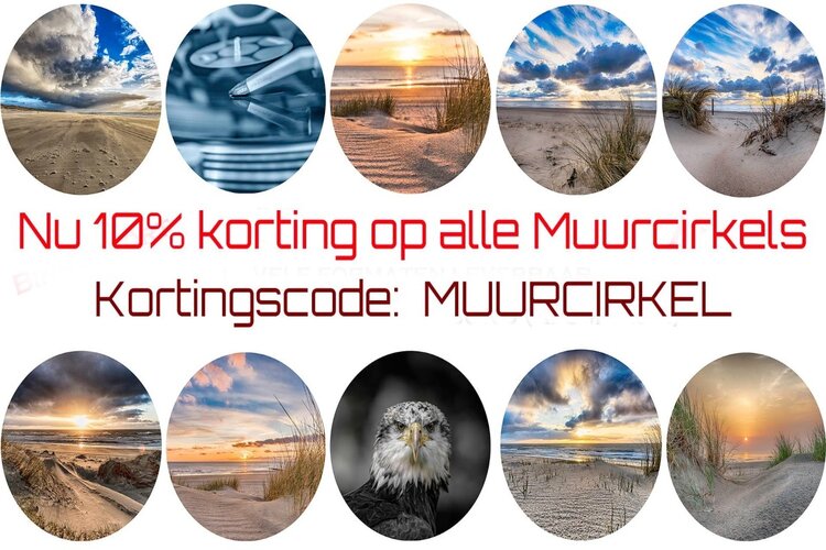 Tijdelijk 10% korting op Muurcirkels bij Alex F. Fotografie