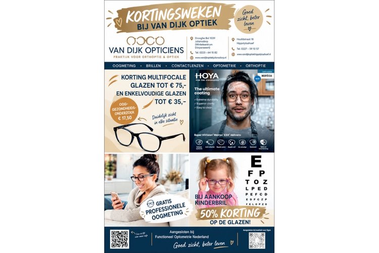 Kortingsweken bij Van Dijk Optiek