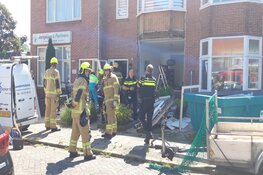 Voorkant woning deels ingestort
