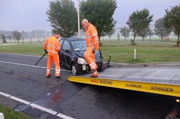 Frontale aanrijding N9 bij Sint Maartensvlotbrug zorgt voor ravage