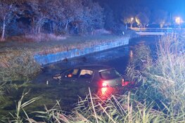 Auto te water in Julianadorp, twee gewonden