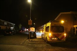 Gezin met ladder uit brandende woning gered