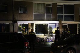 Gezin met ladder uit brandende woning gered
