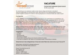 Vacature: Commercieel medewerker (junior/senior)
