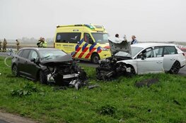 Frontale botsing op N9 bij Den Helder