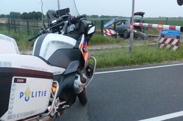 Auto op spoor na eenzijdig ongeval