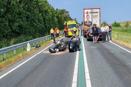 Motorrijder zwaargewond bij ongeval op N99