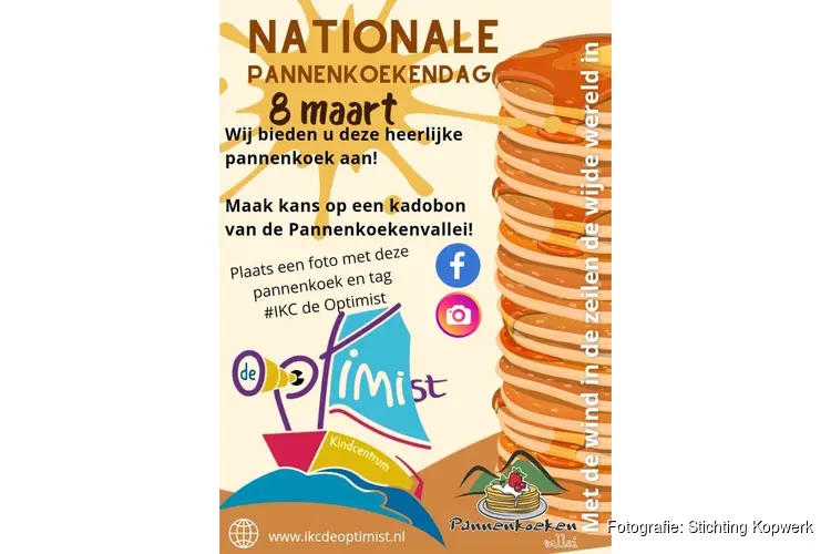 IKC De Optimist viert nationale Pannenkoekdag met heerlijke actie aan de Ruyghweg