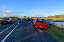 Botsing met drie auto's op N9 bij 't Zand