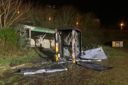 Brand gesticht in mobiele toiletten in Huisduinen