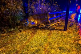 Taxi raakt van de weg in Julianadorp