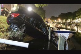Beschonken bestuurder rijdt geparkeerde auto de gracht in
