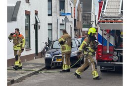 Brand in wasrek bij woning in Den Helder
