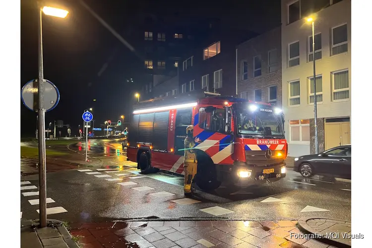 Storm Benjamin zorgt voor schade aan de Kanaalweg in Den Helder