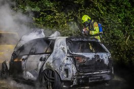 Auto verwoest na nachtelijke autobrand