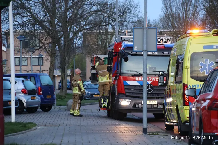 Persoon te water aan de Walvisvaardersweg in Den Helder