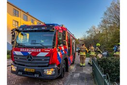 Containerbrand tegen gebouw van jongerencentrum De Toekomst Den Helder