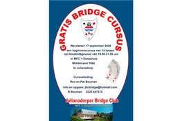 Gratis bridgecursus voor beginners in Julianadorp