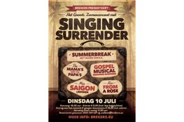 Concert met Singing Surrender bij Brekers